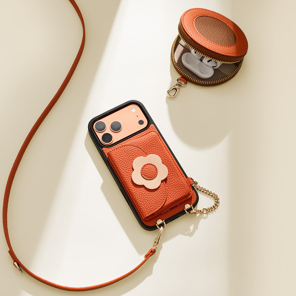 Bloom Pal Crossbody Case & Slim Wallet styled on a model